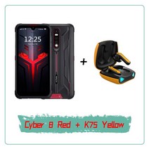 HOTWAV-사이버 8 글로벌 버전 휴대폰 4GB + 방수 8280mAh 16mp 카메라 6.3 인치 NFC 안드로이드 11, 01 Standard Version, 04 Red Add K75