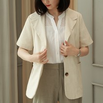 웬디즈갤러리 웬디즈갤러리 린넨 썸머 반팔 자켓 FJK104