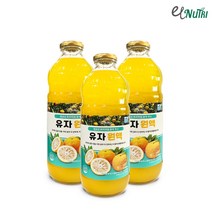 엘뉴트리 프리미엄 국내산 유자원액 1L 3병, 단품, 단품