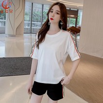 셀럽당 여성 캐주얼 트레이닝 세트 루즈핏 반팔 반바지 트레이닝복 투피스