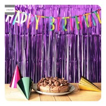 파티커튼 퍼플 브라이덜샤워 생일 벽장식 소품, 단품, 단품