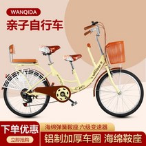 성인 2인용 3인용 자전거 2인승 커플 가족 유원지 관광 이색 자전거, 22인치, 1, 1