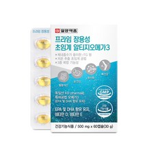 오메가3 혈행건강 눈건강 500mg 60정 남녀노소 RTG 장용성 초임계 일양약품, 1개, 기본