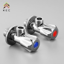 KEC 냉온수 밸브 꼭지 황동 재질 KR-QSJ001, 레드라벨