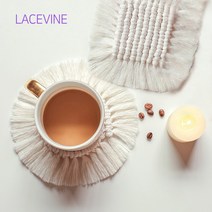 레이스빈 뜨개 티코스터 핸드메이드 니트 컵받침 냄비받침 홈카페, 사각형