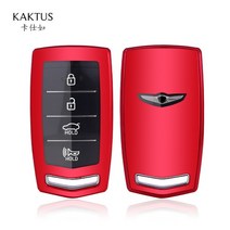 G70튜닝 G80튜닝 GV80튜닝 TPU 자동차 키 커버 케이스 4 버튼 키리스 엔트리 원격 액세서리 현대 제네시, 02 Red