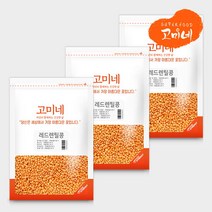 고미네 레드렌틸콩, 3팩, 1kg