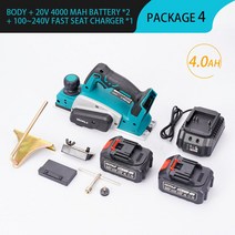 전기대패 자동대패 평면절삭기 목공공구 무선 전동 대패 렌치 포함 18V 15000rpm 핸드 헬드 충전식 전기, 05 2Battery 4.0A_02 EU