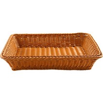 달빛마켓 내츄럴 사각 납작 진열 라탄바구니 바스켓 XL, S, 브라운, 1개