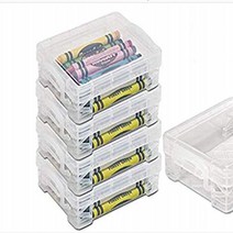 Stackable Crayon Box - Clear (4 Pack) null, 1
