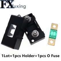 자동차 유리관 차량휴즈 퓨즈2pcs ANS-H 1 웨이 Midi 퓨즈 홀더 안전 플레이트베이스 카 캐리어 박스 볼트, 02 O Fuse and Holder_02 150A