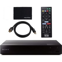 소니 블루레이 플레이어 Wi-Fi 비디오 스트리밍 스크린 미러링 TV용 DVD HD 재생 블루 레이/CD 풀 1080p 리모컨 HDMI 케이블 클리닝 천 포함, BDP-BX370 Blu-ray