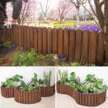 햇살이 돋다 나무울타리 통나무 울타리 원목 울타리, 밭에 끼워넣다(고저)55-50-120CM