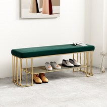 Ogfaour 현관벤치의자 골드철제 현관의자 벤치소파 Ogfaour, 그린80