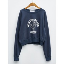 [코인코즈] 라운드 윈터 프린팅 루즈핏 맨투맨 (IY1WEA020)