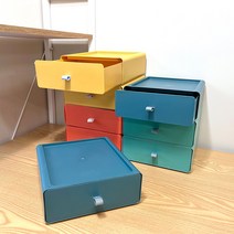 데코리타 책상 욕실 식탁 다용도 슬라이딩 미니 정리함, (세트 4p)책상 정리함, 민트 2p+오렌지 2p