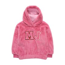 MARC JACOBS [빠른배송] 메탈릭 로고 자수 포인트 페이크퍼 후드 셔츠