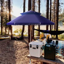도레미파라솔 테슬 파라솔 중형 2단 국내제작 캠핑, 네이비