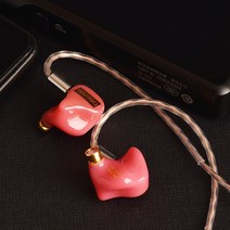 가수인이어 커스텀인이어 Raptgo GR-2CP 2BA 듀얼 드라이버 수제 사용자 정의 HiFi 이어폰 3 웨이 크로스, 01 GR-2CP-PINK, 01 GR-2CP-PINK
