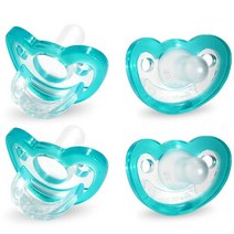 RaZbaby 졸리팝 영아용 쪽쪽이 신생아용 0-3개월 2개입 1팩 핑크 153386, 4 ct teal