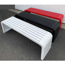 야외 옥외용 벤치 의자 야구장 철제 평벤치 3인벤치, 1.2m 길이 40cm 너비 45cm 높이흰색