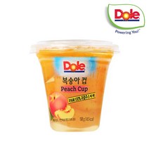Dole 돌 간편 컵과일 후룻컵198g /복숭아컵 x1개/간편과일/통조림과일/통조림복숭아, 복숭아컵 x1개