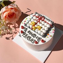 계란한판 케익 레터링케이크 수제 맞춤 주문제작 배송 택배로받는 생일선물, 가나슈우유버터크림- 초코시트, 미니, 1