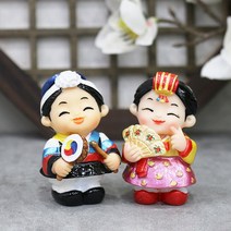 한국 전통 신랑신부 인형 신랑신부장식 차량장식 전통인형 결혼선물 전통공예품, 전통놀이, 무료기본포장