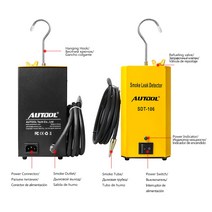 가스 분석기 디텍터 AUTOOL-SDT106 EVAP 자동차 연기 누출 감지기 테스트 기계 파이프 누설 테스터 범용, 한개옵션0