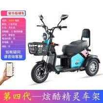 삼륜 전기 스쿠터 여성 전동 오토바이 3발 전동차 세발 바이크 삼륜차 3륜, 48V, 7.럭셔리60V 배터리+GPS 미포함