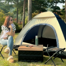 띵크파이 편리한 3 4 5 6 인용 캠핑 경량 감성 원터치 텐트, 3-4인용