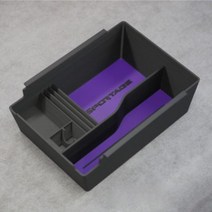 스포티지NQ5 컬러 감성 차량용 수납함 콘솔트레이, 4. Purple_Black(퍼플_블랙)