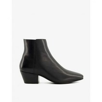 듄 DUNE Pisco western-style leather ankle boots - BLACK-LEATHER