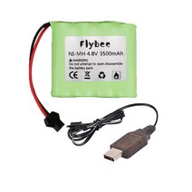 4.8 V 3500mah NiMH 배터리 SM 플러그 및 충전기 Rc 완구용 자동차 탱크 로봇 보트 건 NiMH AA 4.8 v 배터리 팩 장난감 액세서리, [2] 1pcs EU