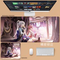 원신 카미사토 아야카 종려 벤티 소 키보드 마우스 장패드 대형 빅사이즈 긴 매트 패드 컴퓨터 게이밍 데스크, 3mm + 1개, AP + 800x400mm