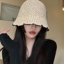 여름 쉐이드 비치 해변 햇볕이 잘 드는 태양 모자 중공 통기성 짠 패션 버킷 어부 모자