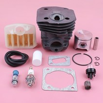 [해외]Husqvarna 350 351 353 346XP용 44mm 실린더 피스톤 키트 공기 연료 필터 라인 감압 밸브 전기 톱 예비 부품 교체, France