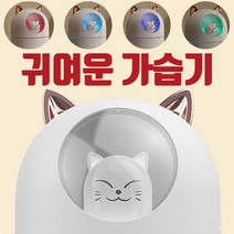 야옹이가습기 어메이징 고양이 사무용 미니 가습기, 화이트