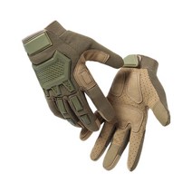 벙어리장갑 터치 스크린 전술 장갑 에어소프트 페인트볼 군사 남자 육군 특수 부대 미끄럼 방지 자전거 전체 손가락 체육관, [02] L, [02] Khaki