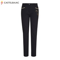 [까스텔바작] (여성) 스트레치 아트웍 스키니 팬츠_BG0MPT708_BK