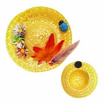 주제별만들기 만들기밀짚모자 자석만들기 10매