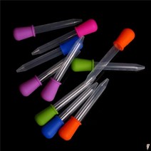 명확한 5 ml 실리콘 플라스틱 아기 약 dropper 숟가락 피펫 액체 음식 burette 12cm * 2cm 무작위 색깔, 5ml