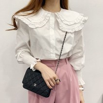 퍼니걸스 1870 더블 카라 프릴 블라우스 여성의류