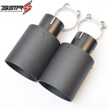 배기 머플러 팁자동차 105mm 아웃렛 샌드블라스트 엔드 머플러 파이프 플랫 알루미늄 매트 블랙 싱글 레이, 04 57-105mm
