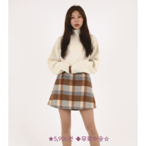 투엘 체크 미니 윈터스커트