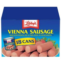 Libbys 리비스 미국 비엔나 소세지 소시지 대용량 18캔, 2340g, 1개