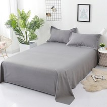매트리스 커버 순면 누빔 매트릭스 사이즈 킹 퀸 더블 슈퍼 싱글 egyptian cotton white bed sheets 트윈 침대 시트 soft flat bedsheet, 회색, 250x270cm