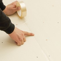 [안탈로디자인매트] 롤매트용 셀프시공 투명 실리콘테이프 픽스테이프 50m 대용량 놀이방매트 층간소음매트