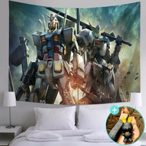 기동 전자 건담 건프로 중문대신커튼 현관가림막 6미터 조명 세트, 건담 배경 벨벳 천B