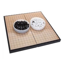 바둑판 세트 오목판 바둑 돌 알 자석 보드 게임 접이식 휴대용, 자석바둑28x28 [2개]